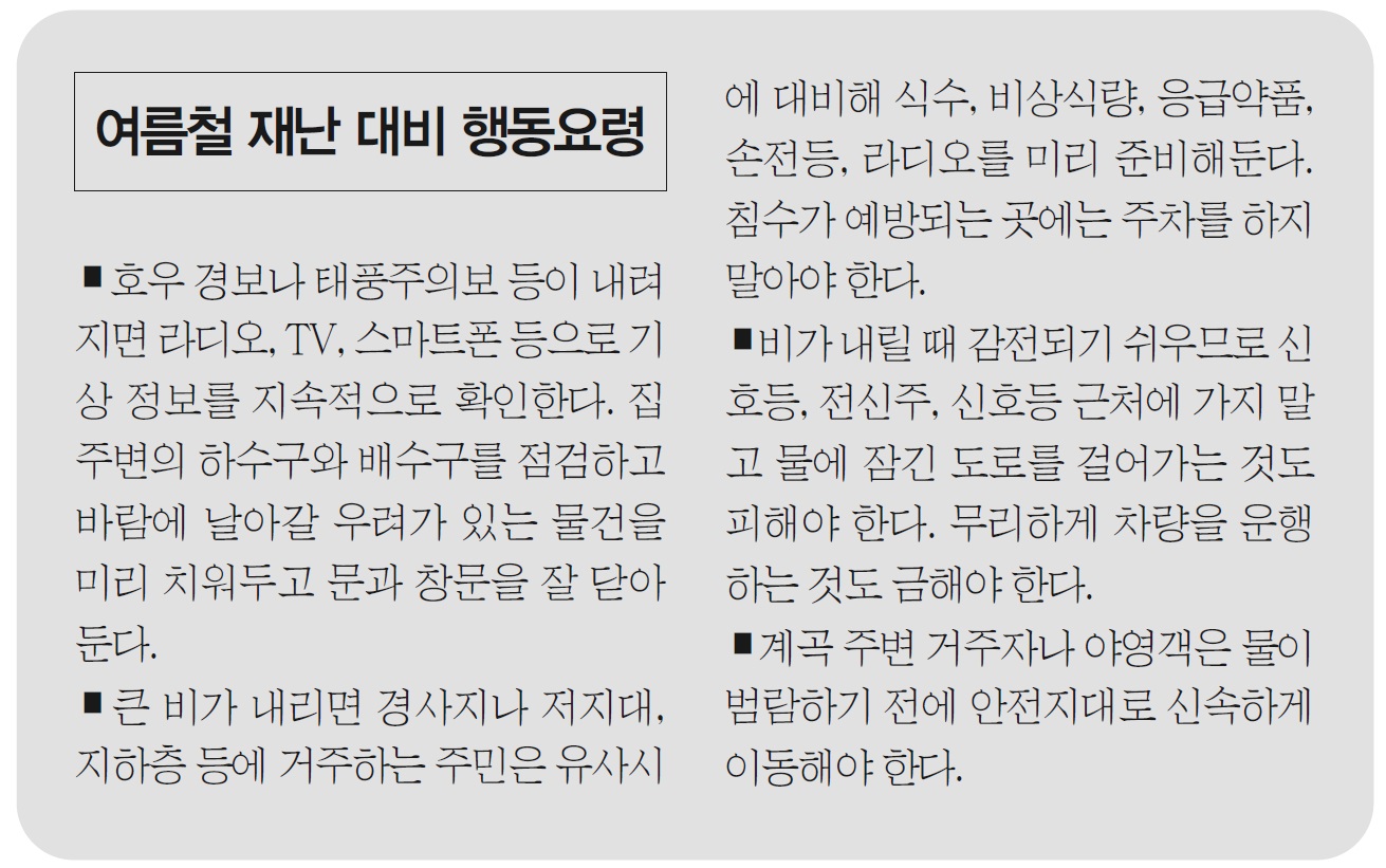 여름철 자연재난 대비 ‘유비무환’이 최선