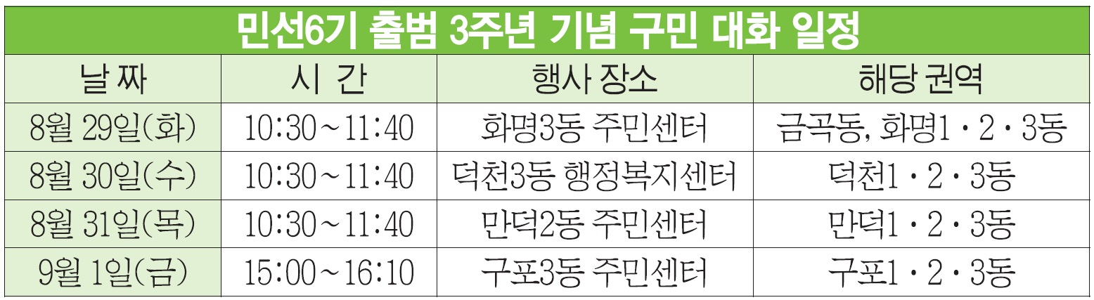 민선6기 3주년 기념해 소통의 장 마련